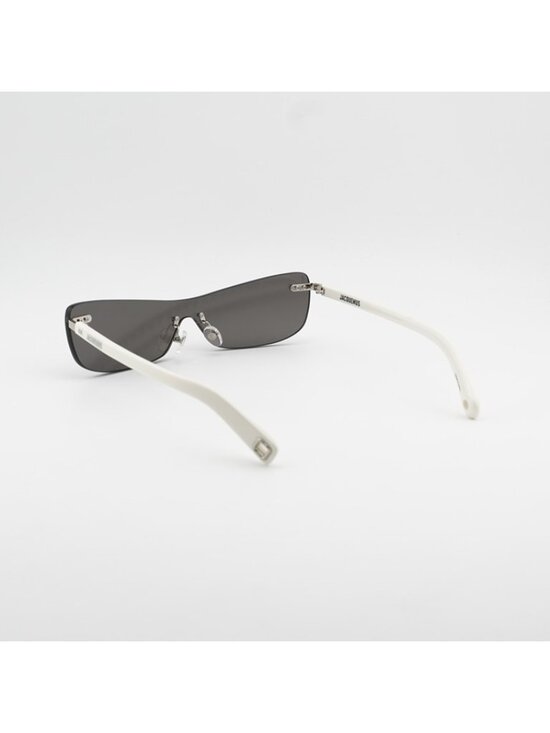 Jacquemus MIRADA JAC/69 C3 Sunglasses White Shield Frame, Silver Mirror Lenses main image 9